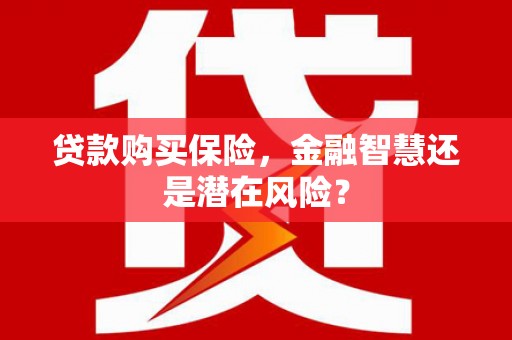 六脚贷款购买保险，金融智慧还是潜在风险？
