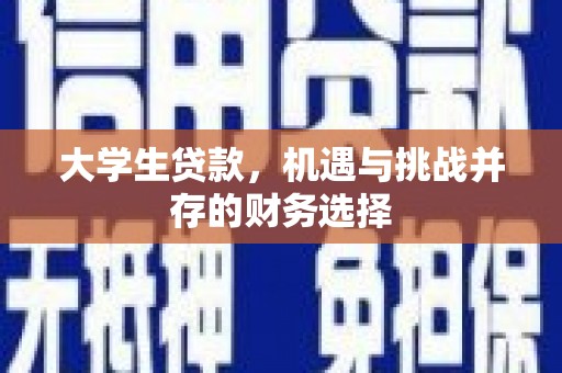 六脚大学生贷款，机遇与挑战并存的财务选择