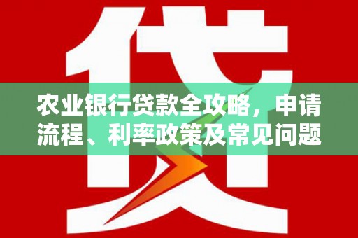 六脚农业银行贷款全攻略，申请流程、利率政策及常见问题解析