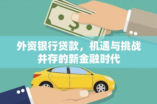 六脚外资银行贷款，机遇与挑战并存的新金融时代