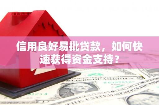 六脚信用良好易批贷款，如何快速获得资金支持？
