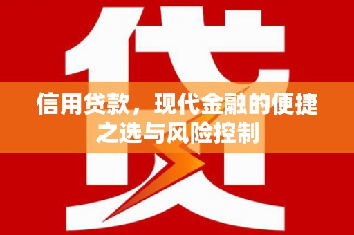 六脚信用贷款，现代金融的便捷之选与风险控制