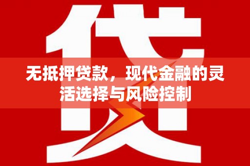六脚无抵押贷款，现代金融的灵活选择与风险控制