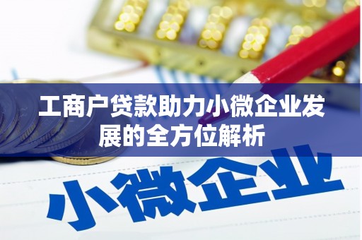 六脚工商户贷款助力小微企业发展的全方位解析