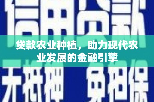 六脚贷款农业种植，助力现代农业发展的金融引擎