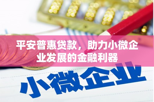 六脚平安普惠贷款，助力小微企业发展的金融利器