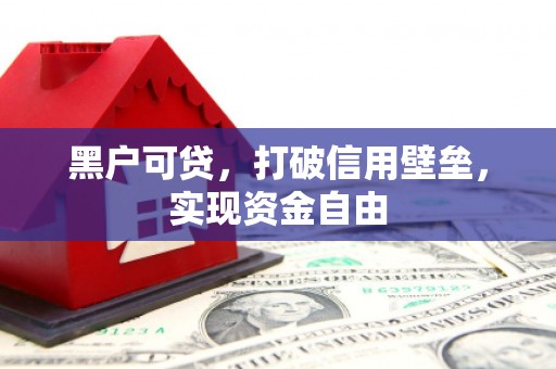 六脚黑户可贷，打破信用壁垒，实现资金自由