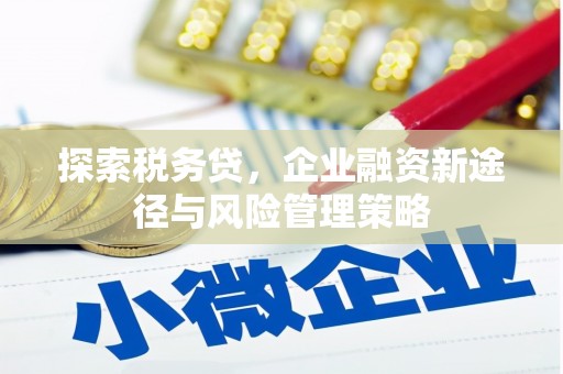 六脚探索税务贷，企业融资新途径与风险管理策略