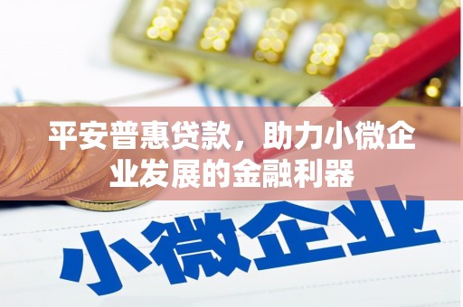 六脚平安普惠贷款，助力小微企业发展的金融利器