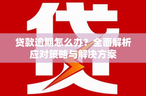 六脚贷款逾期怎么办？全面解析应对策略与解决方案
