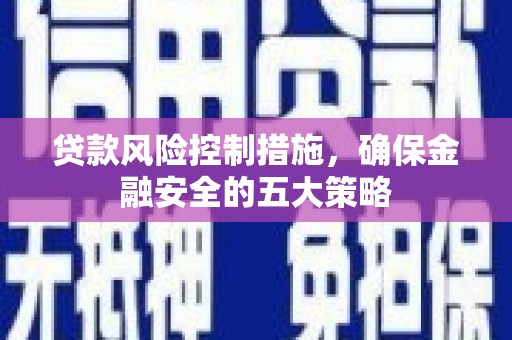 六脚贷款风险控制措施，确保金融安全的五大策略