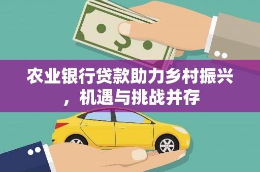 六脚农业银行贷款助力乡村振兴，机遇与挑战并存