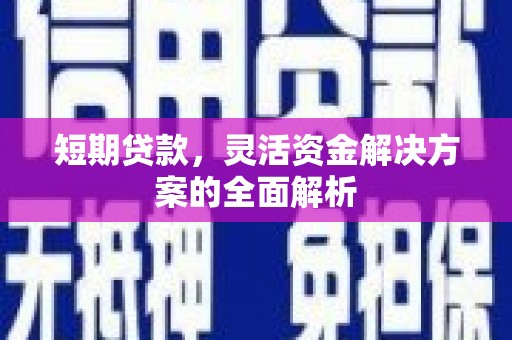 六脚短期贷款，灵活资金解决方案的全面解析