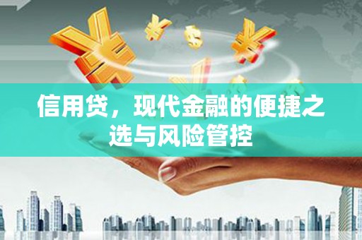 六脚信用贷，现代金融的便捷之选与风险管控