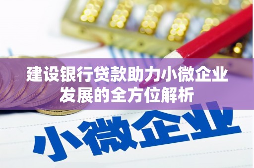 六脚建设银行贷款助力小微企业发展的全方位解析