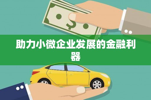 六脚助力小微企业发展的金融利器