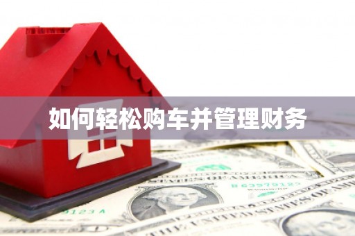 六脚如何轻松购车并管理财务