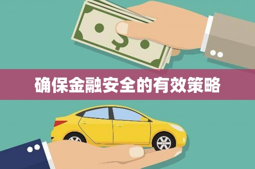 六脚确保金融安全的有效策略