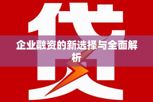 六脚企业融资的新选择与全面解析