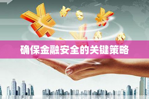 六脚确保金融安全的关键策略